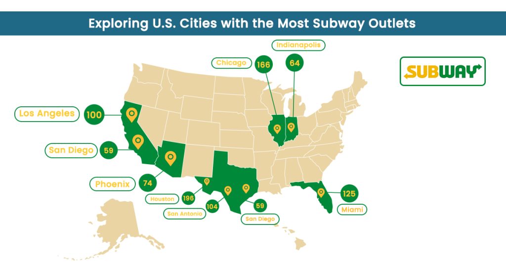 States and Territories with the Most Subway Restaurants