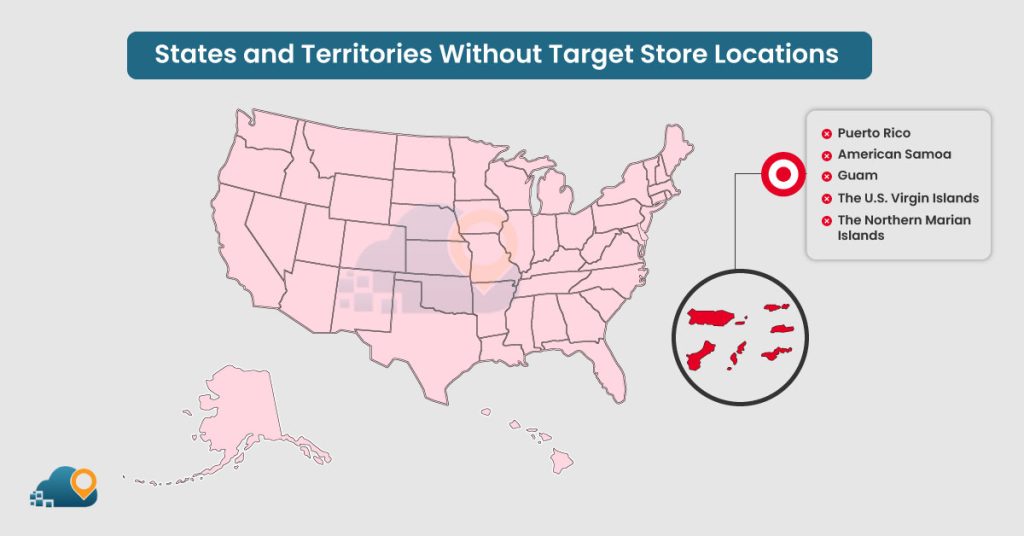 States and Territories without Target Store Locations